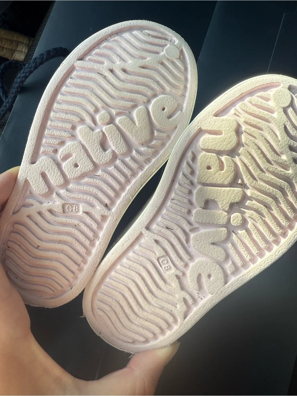 Native Kids Glitter Slip-On Water Shoes in Light Pink